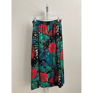 MICHELE LESLIE Vintage Rayon Skirt Multi | M